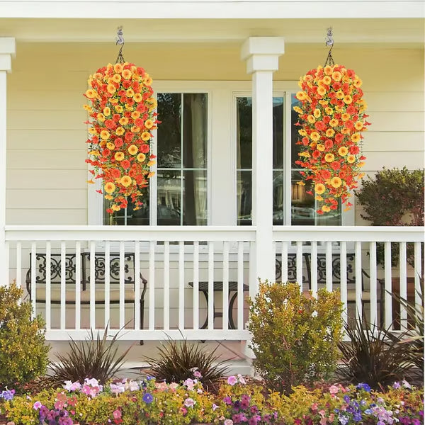 UV Resistant Hanging Artificial Autumn Morning Glory Vine