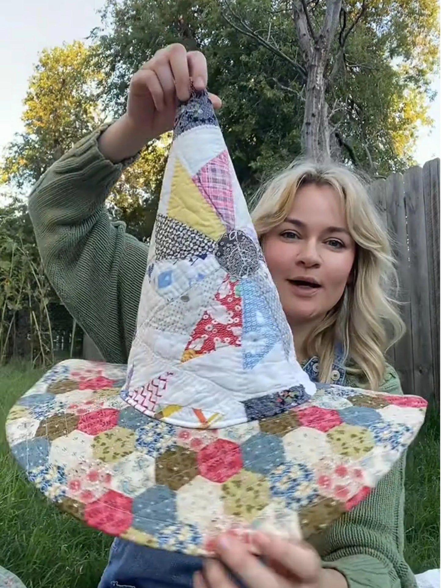 🔥Last Day 49% OFF - The Quilted Witch Hat | Handcrafted Folk Art Hat--BUY 2 FREE SHIPPING