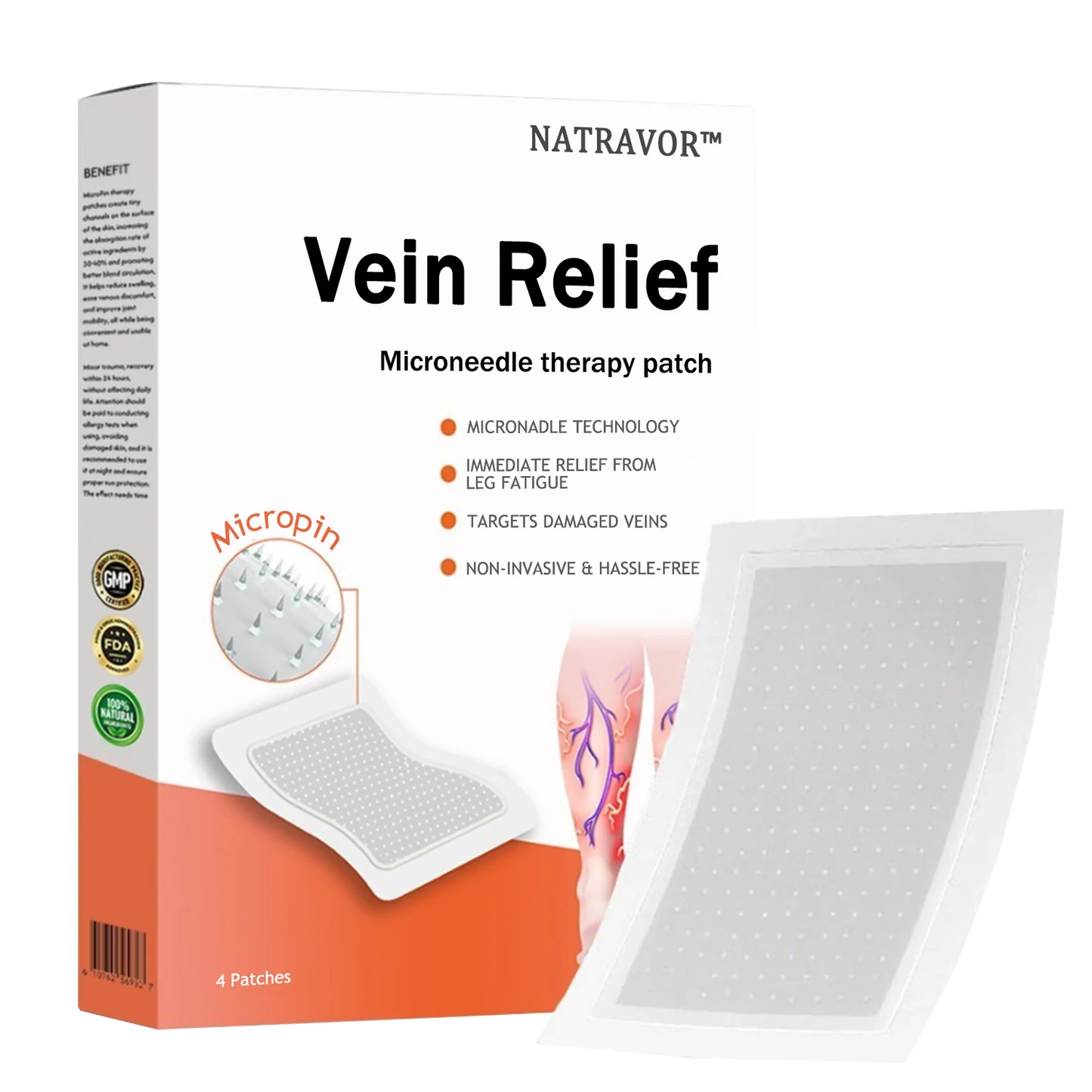 Natravor™ VeinEase Microneedle Therapy Patch