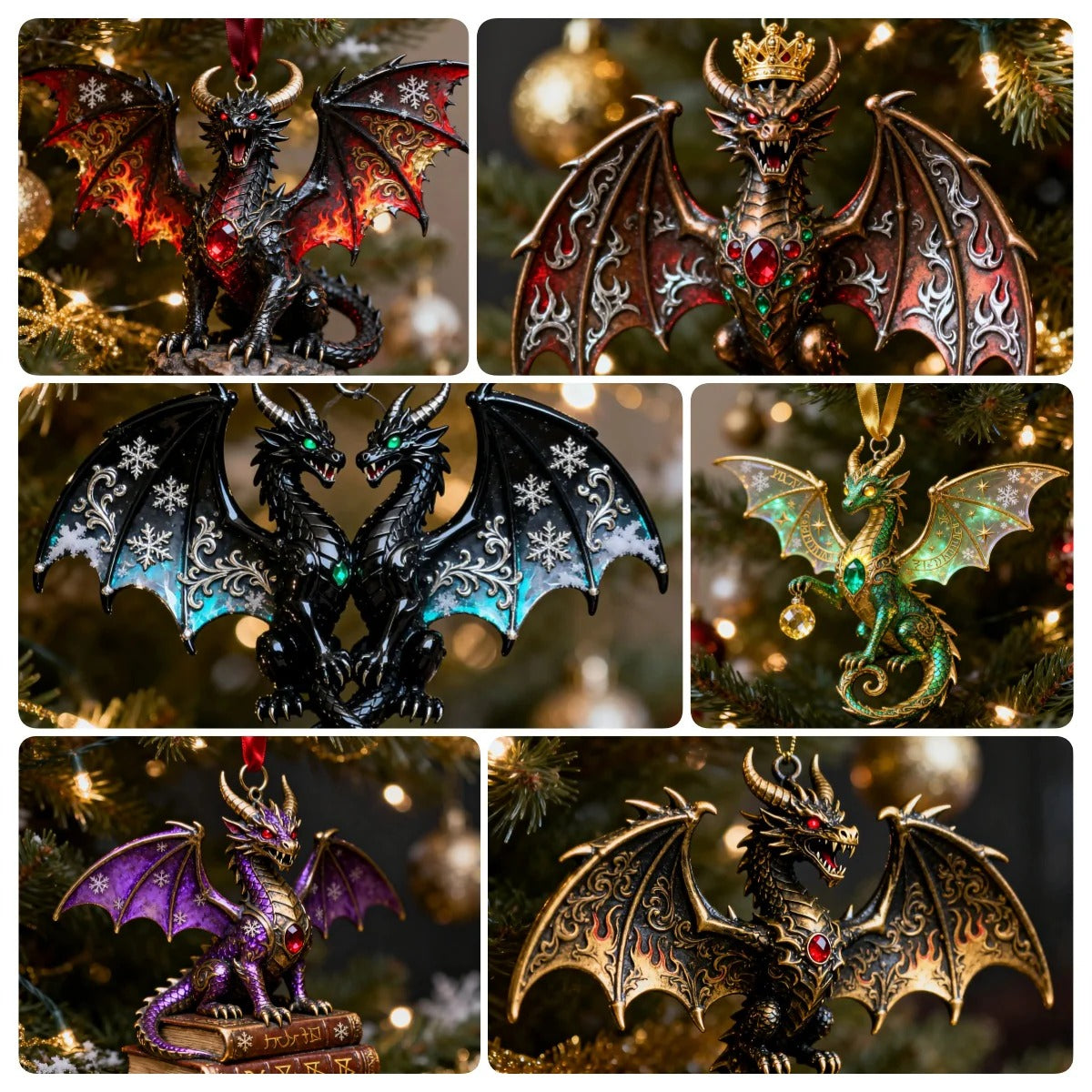 ๐ฅ3D Dragon Christmas Ornament โ Unleash Magic & Power on Your Tree ๐