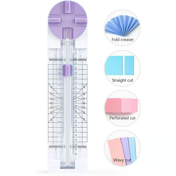 Multi-Function Scrapbooking Tool with Straight, Wave, Perforated & Creasing Blades