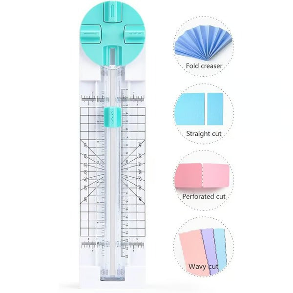 Multi-Function Scrapbooking Tool with Straight, Wave, Perforated & Creasing Blades