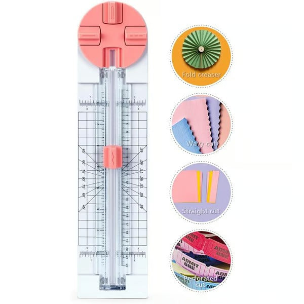Multi-Function Scrapbooking Tool with Straight, Wave, Perforated & Creasing Blades