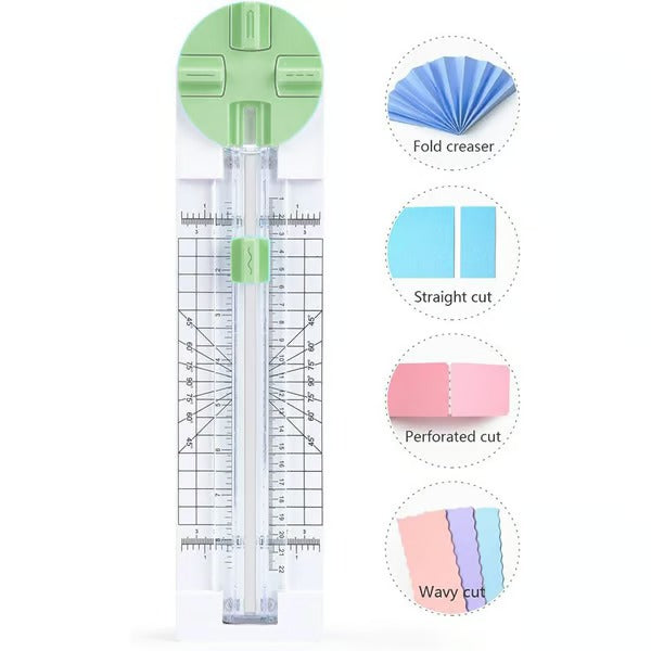 Multi-Function Scrapbooking Tool with Straight, Wave, Perforated & Creasing Blades