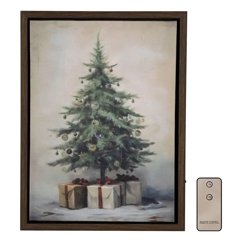 Battery-Operated Lighted Wall Art- Old Time Christmas