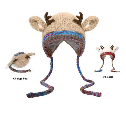 🎄Original design festive Christmas deer antler hat