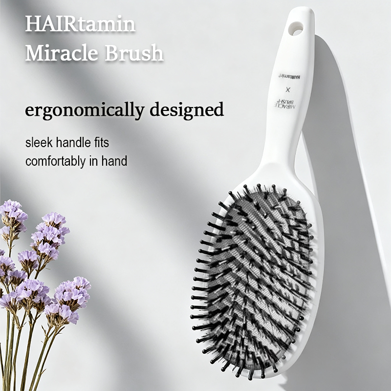 ✨HAIRtamin Miracle Brush✨ – Viral 5x Sold Out Paddle Brush for Smooth, Shiny & Healthy Hair 💆‍♀️💖
