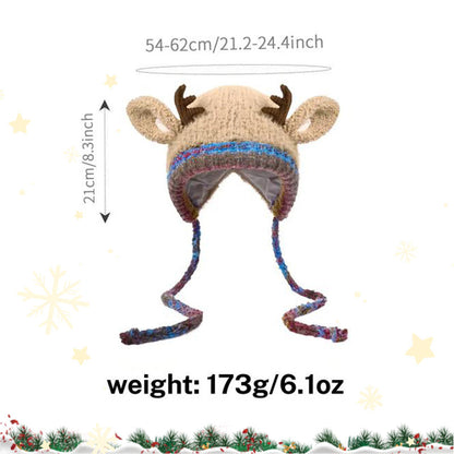 🎄Original design festive Christmas deer antler hat