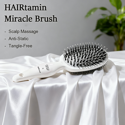 ✨HAIRtamin Miracle Brush✨ – Viral 5x Sold Out Paddle Brush for Smooth, Shiny & Healthy Hair 💆‍♀️💖