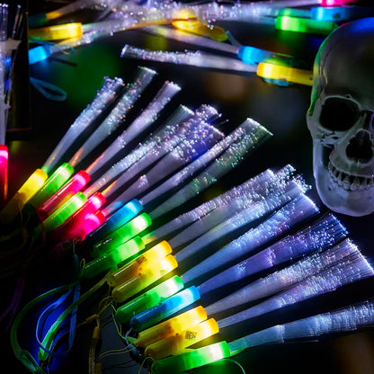 ✨ Colorful Fiber Optic Party Glow Sticks – Light Up Every Celebration with Reusable Glow-in-the-Dark Fun! 🎉