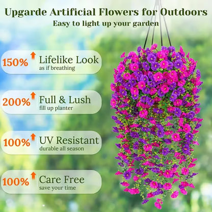 UV Resistant Hanging Artificial Autumn Morning Glory Vine