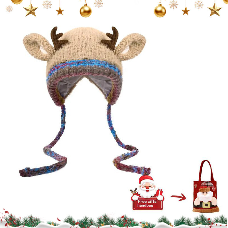 🎄Original design festive Christmas deer antler hat