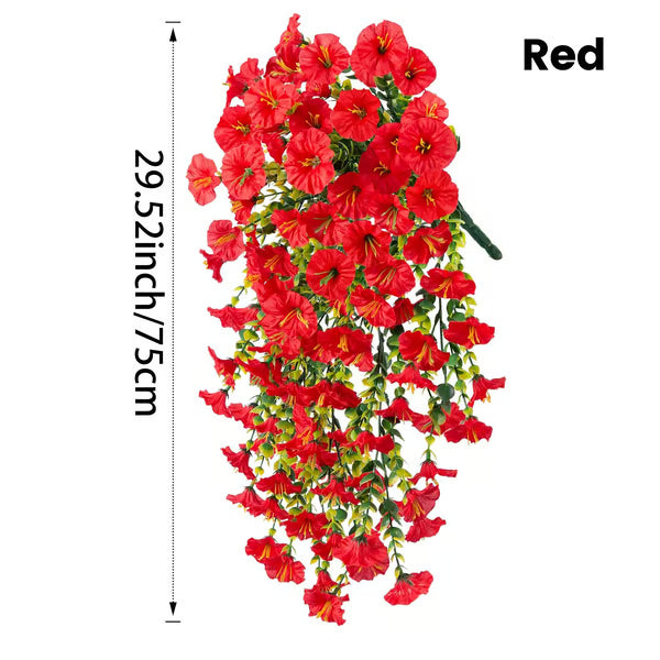 UV Resistant Hanging Artificial Autumn Morning Glory Vine