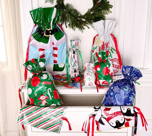 MerryPouch Christmas Drawstring Gift Bags