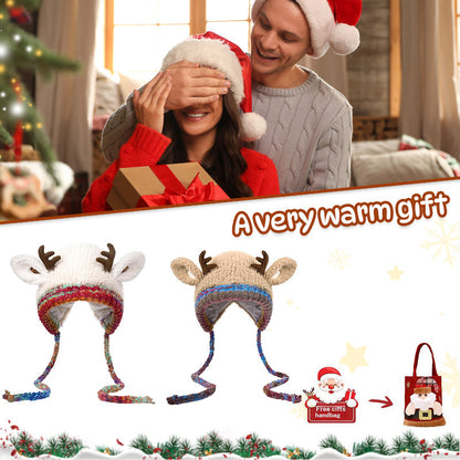 🎄Original design festive Christmas deer antler hat