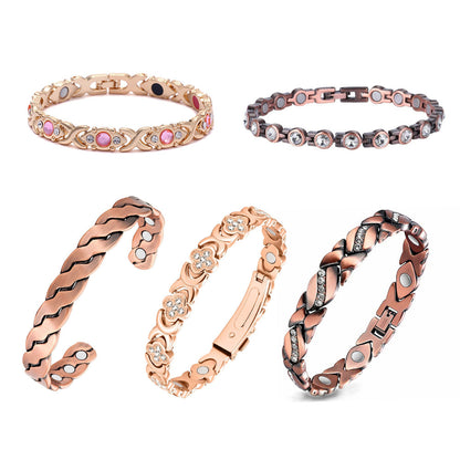 Zulfio® Copper Bracelets for Women. Pure Copper Magnetic Bracelet with 3800 Gauss Effective Magnets
