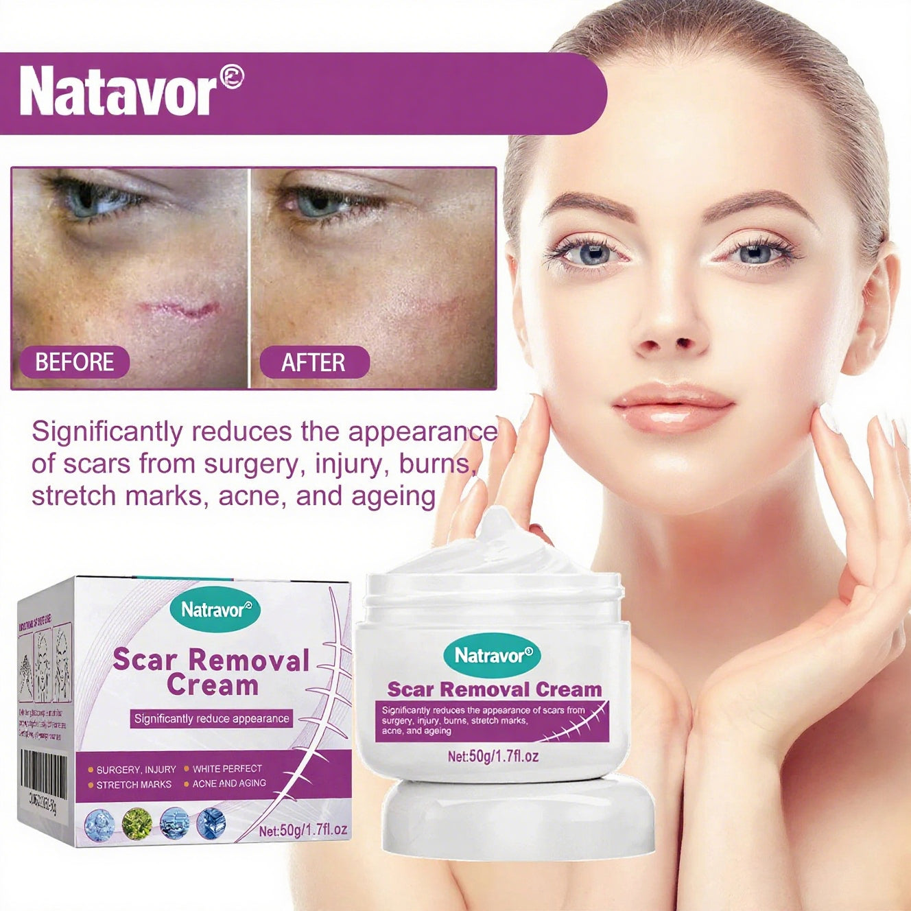 Quick-Acting Scar Removal Cream for Visible Results