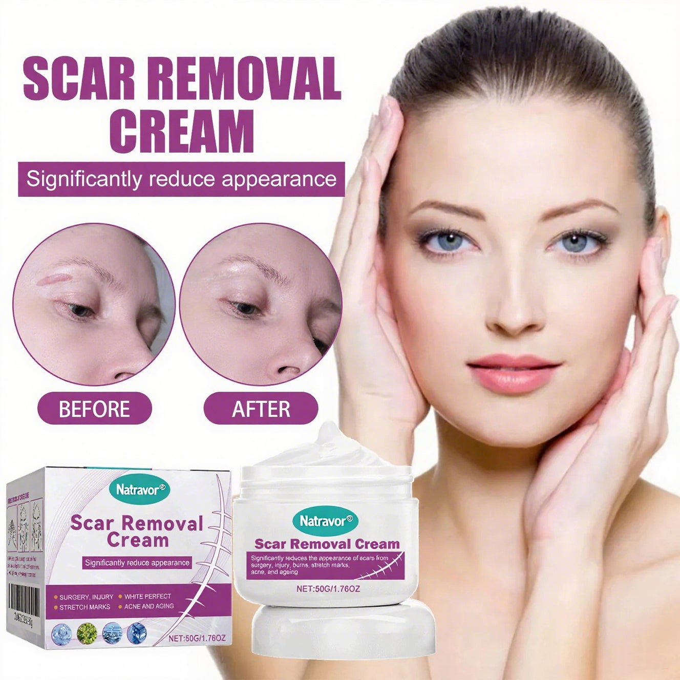 Quick-Acting Scar Removal Cream for Visible Results