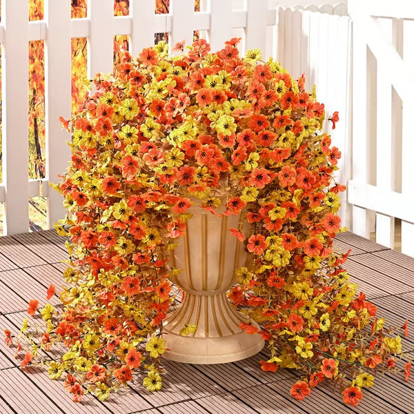 UV Resistant Hanging Artificial Autumn Morning Glory Vine