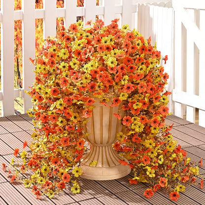 UV Resistant Hanging Artificial Autumn Morning Glory Vine