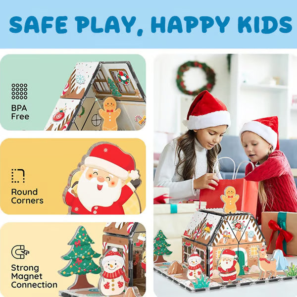 🔥HOT SALE 49%OFF🎄Magnetic Gingerbread House Building Set