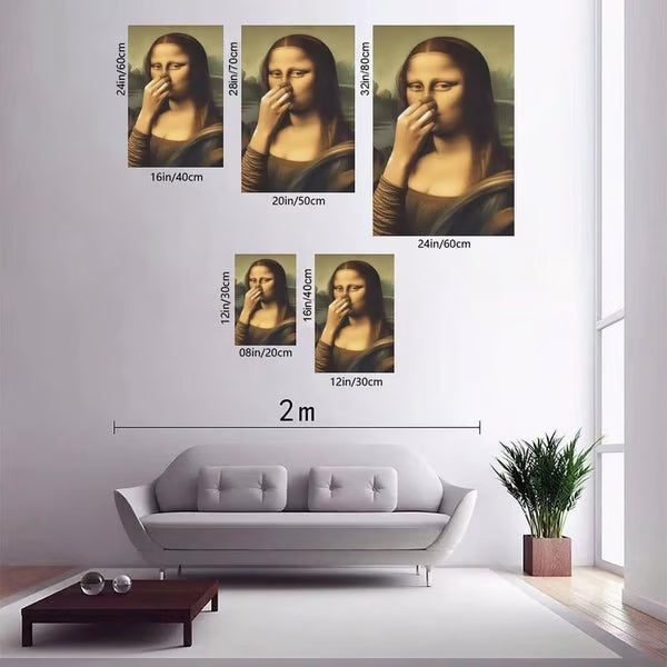 Piece Mimics Mona Lisa Bathroom Wall Art