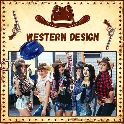 Cowboy Hat Keychain with Bottle Opener