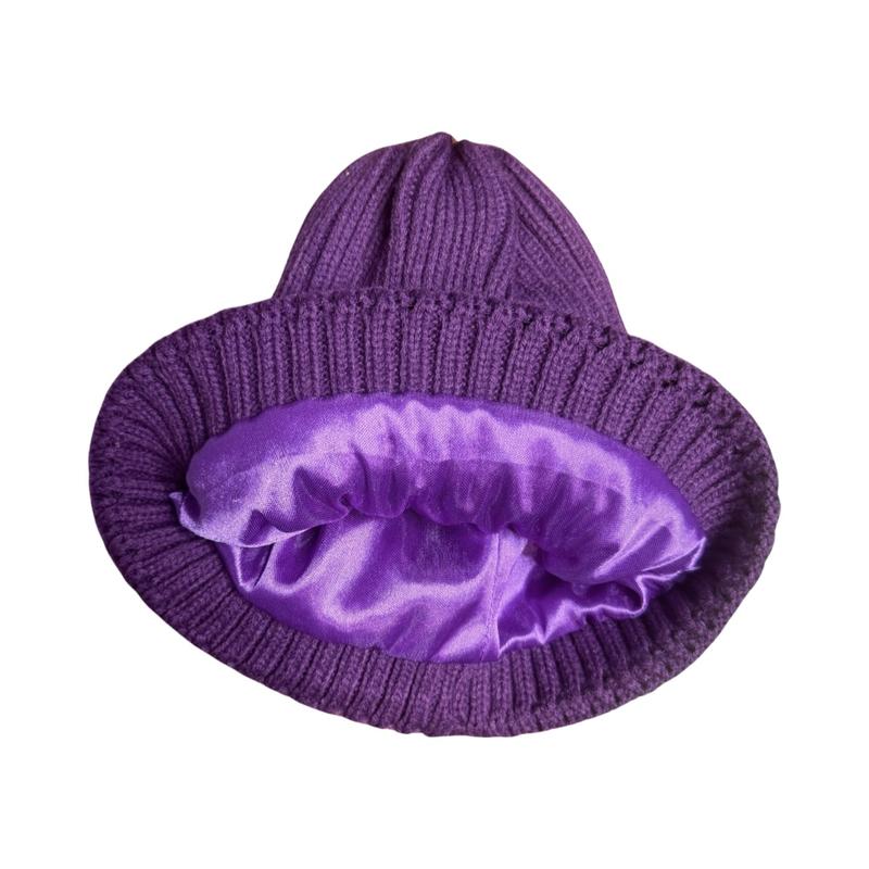 Satin Silk Lined Beanie for Hair Growth