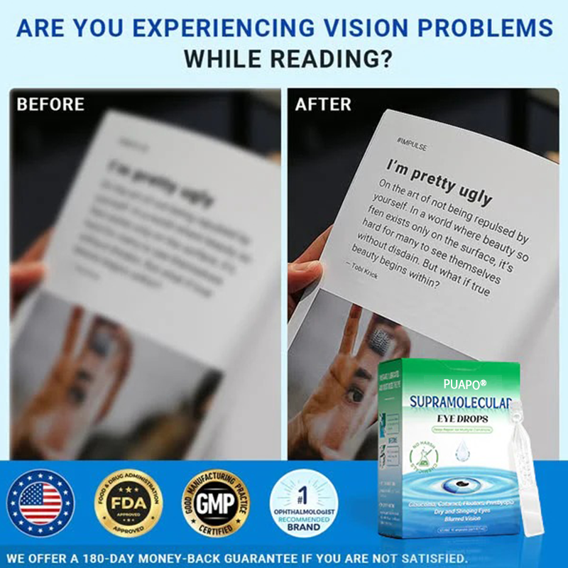 👩‍⚕️PUAPO® Supramolecular Eye Drops ✅MHRA approved (Suitable for cataracts, floaters, AMD and presbyopia) 🍀🍀