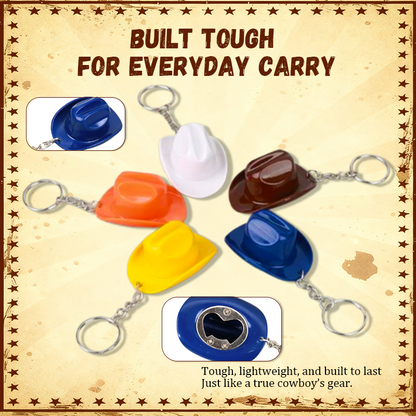 Cowboy Hat Keychain with Bottle Opener
