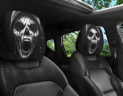 Funny Cartoon Big-Eyed Grin Car Seat Headrest Cover