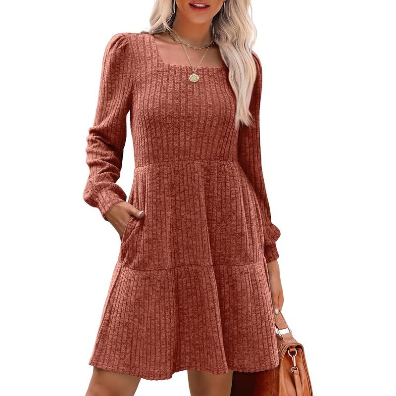 Casual Babydoll Sweater Dress