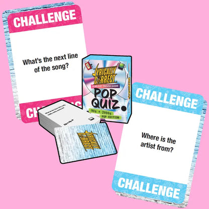 Lyrically Correct Pop Quiz 90s & 2000s Edition Music Trivia Game
