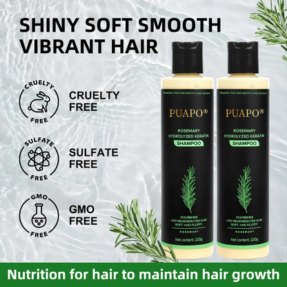 🌿 PUAPO® Natural Rosemary Anti-Hair Loss Set – Stop Shedding, Start Growing! 💆‍♀️✨