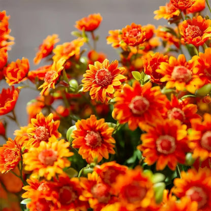 UV Resistant Artificial Sunset Mums Flowers