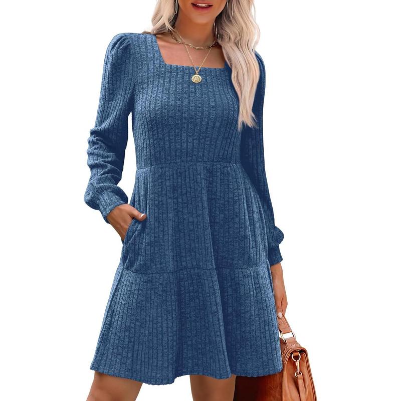 Casual Babydoll Sweater Dress