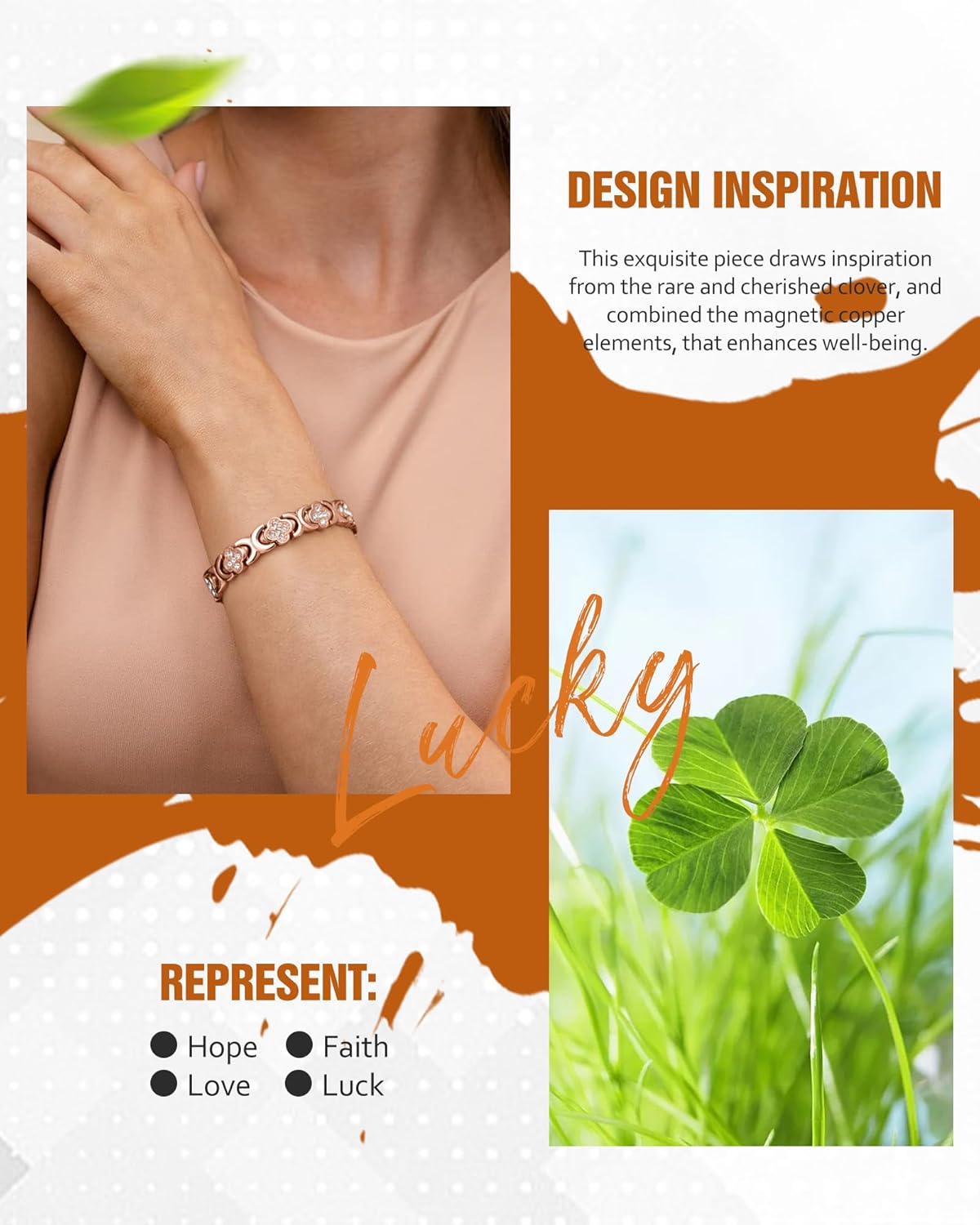 Zulfio® Copper Bracelets for Women. Pure Copper Magnetic Bracelet with 3800 Gauss Effective Magnets