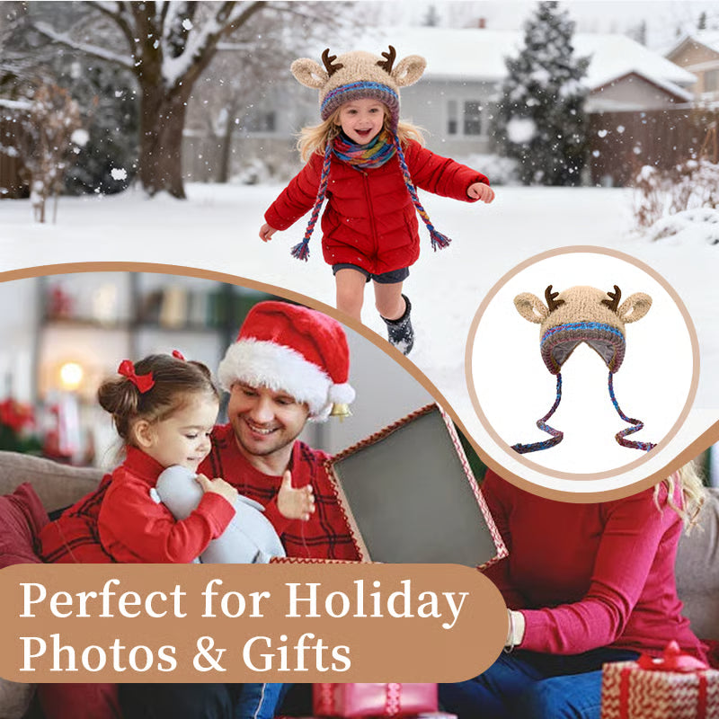 🎄Original design festive Christmas deer antler hat
