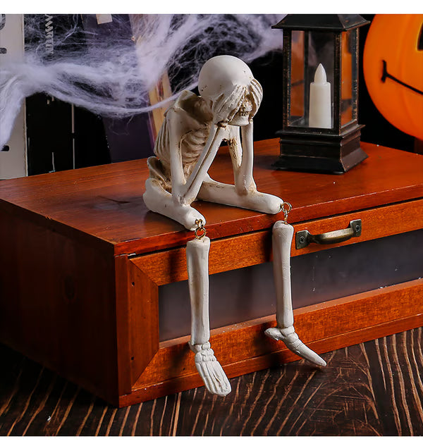🎃💀 Halloween decoration indoor skeleton statue