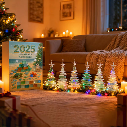 🌊🎄3D Sea Glass Christmas Tree Decor -6Pcs