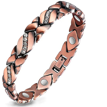 Zulfio® Copper Bracelets for Women. Pure Copper Magnetic Bracelet with 3800 Gauss Effective Magnets