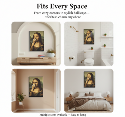 Piece Mimics Mona Lisa Bathroom Wall Art