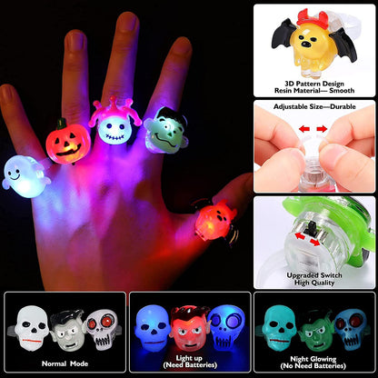 🎃 Hot Sale! 49% OFF –Halloween LED Glowing Rings 👻 Perfect Trick-or-Treat Alternative!