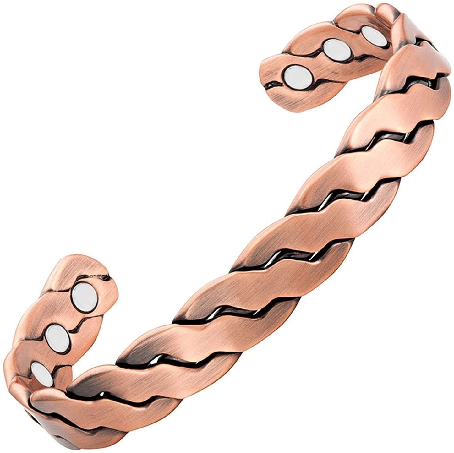 Zulfio® Copper Bracelets for Women. Pure Copper Magnetic Bracelet with 3800 Gauss Effective Magnets