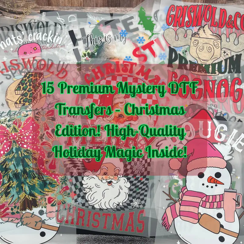 Christmas Mystery DTF Transfer Bundle-15PCS