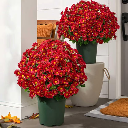 UV Resistant Artificial Sunset Mums Flowers