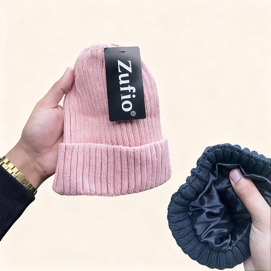 Satin Silk Lined Beanie for Hair Growth