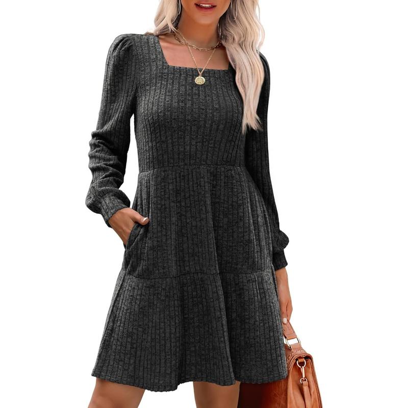 Casual Babydoll Sweater Dress