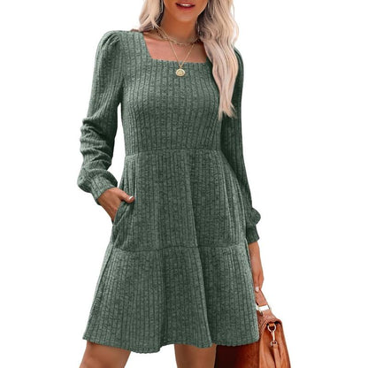Casual Babydoll Sweater Dress