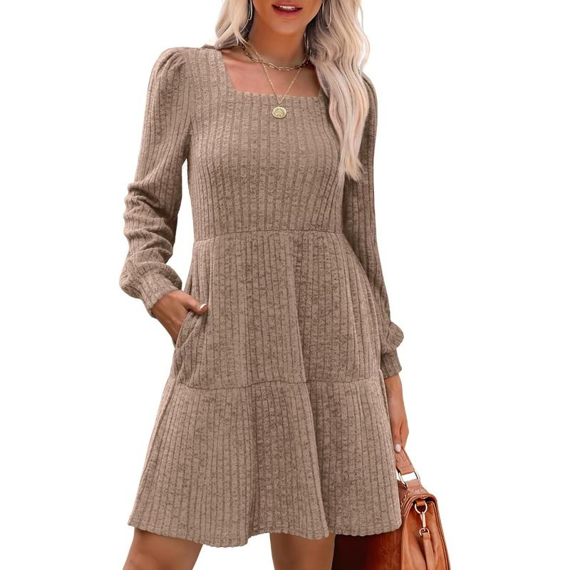 Casual Babydoll Sweater Dress